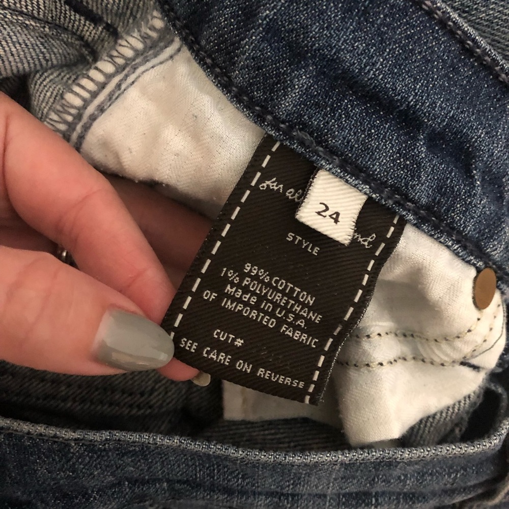 7 For All Mankind Vintage Edie Straight Blue Jeans Size 24 - Picture 5 of 5